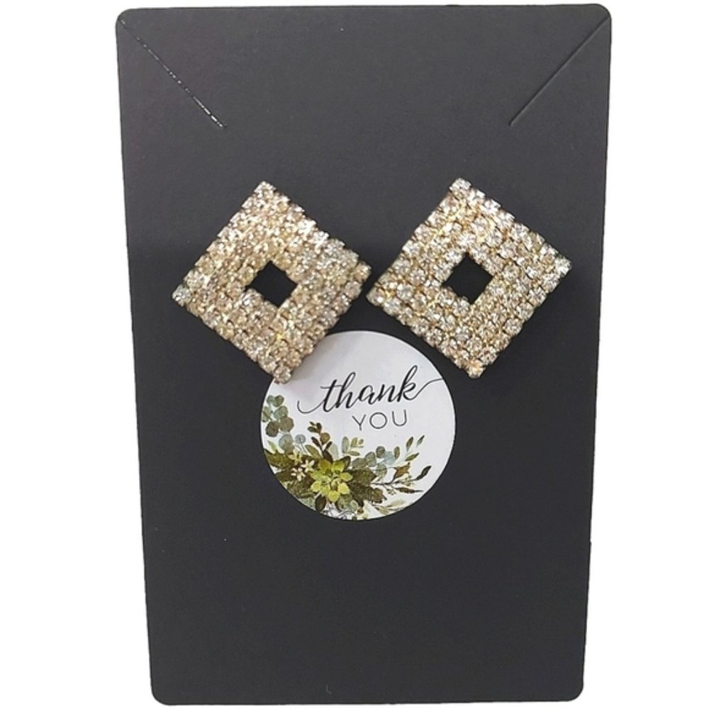 VINTAGE 90s Faux Diamond Earrings